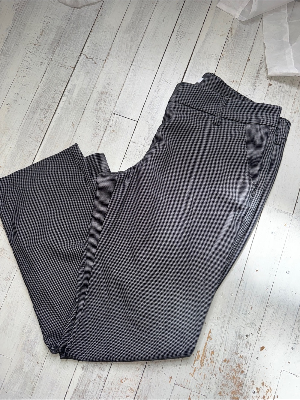 New York & Company Black and White Micro-Pattern Dress Pants